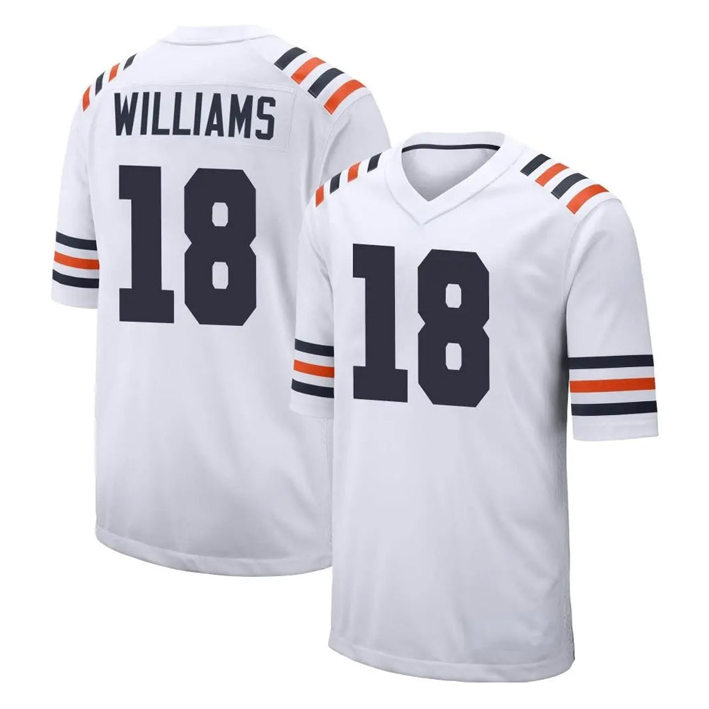C.Bears #18 Caleb Williams Player White Classic Home Game Odoa Stitched Jerseys
