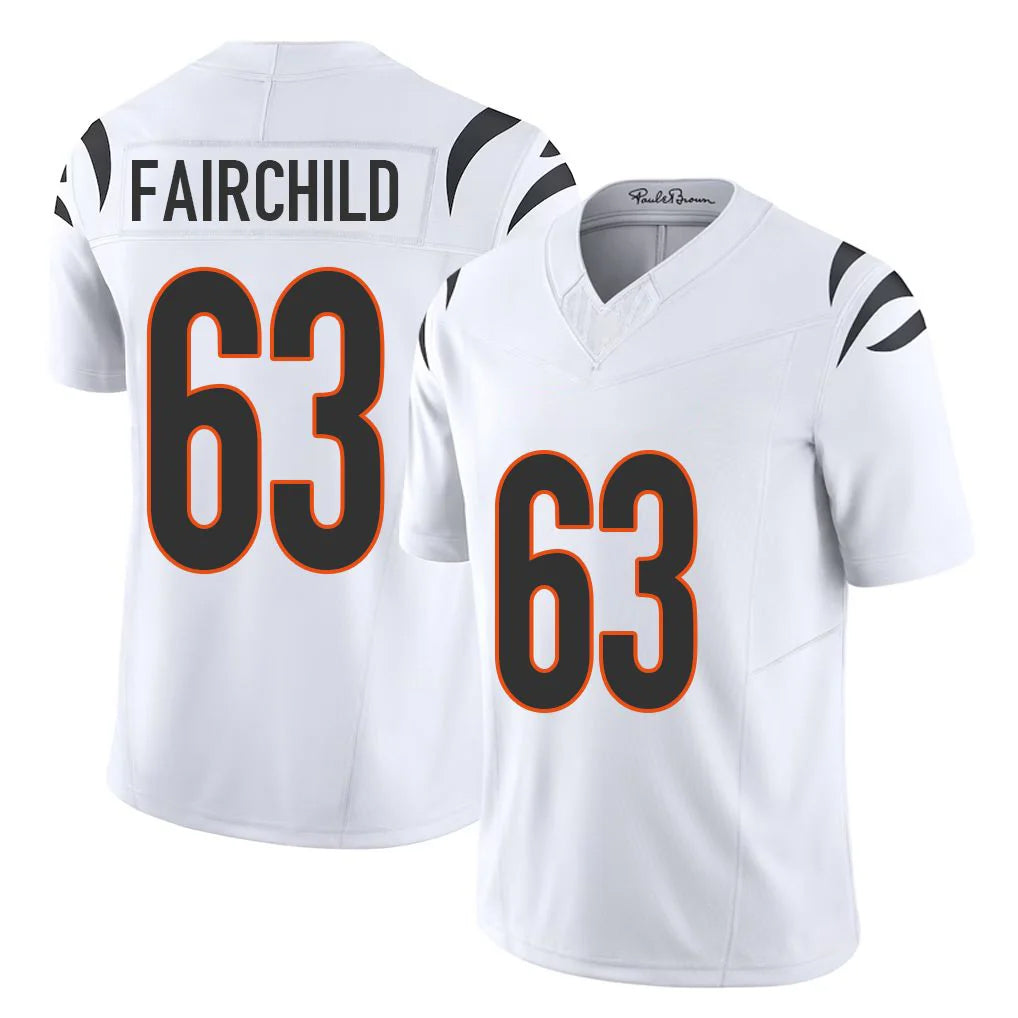 C.Bengals #63 Dylan Fairchild Player White Vapor F.U.S.E. Limited Home Game Odoa Stitched Jerseys