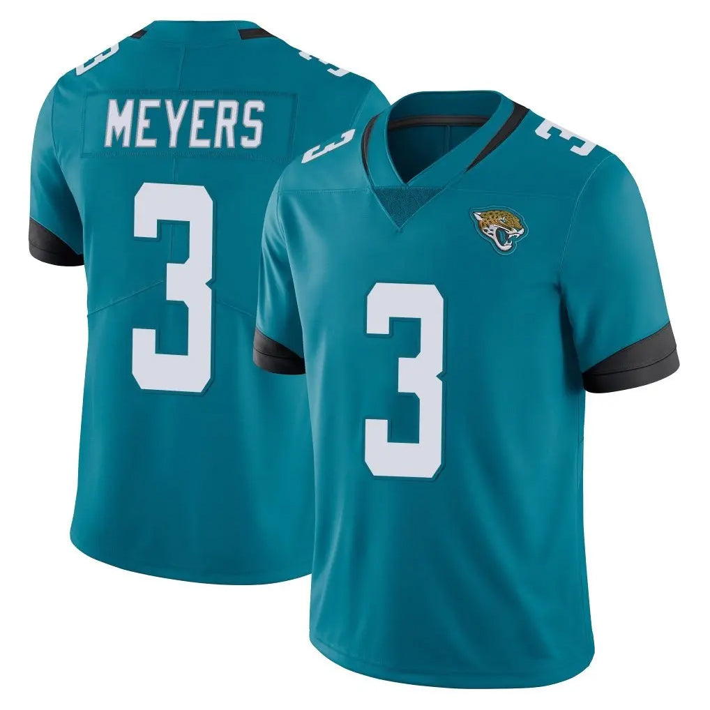 J.Jaguars #3 Jakobi Meyers Player Teal Vapor Untouchable Limited Home Game Odoa Stitched Jerseys