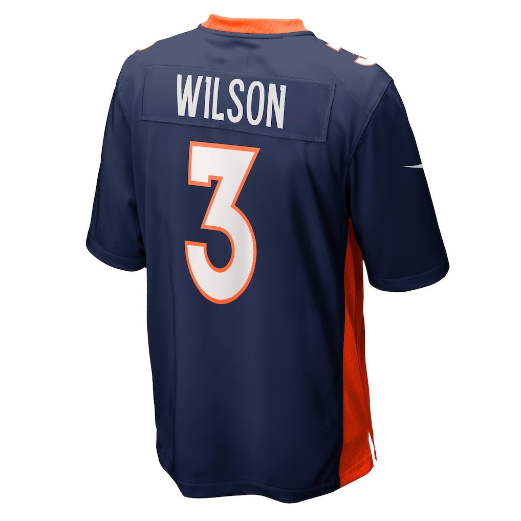 Odoa D.Broncos #3 Russell Wilson Navy Alternate Game Jersey