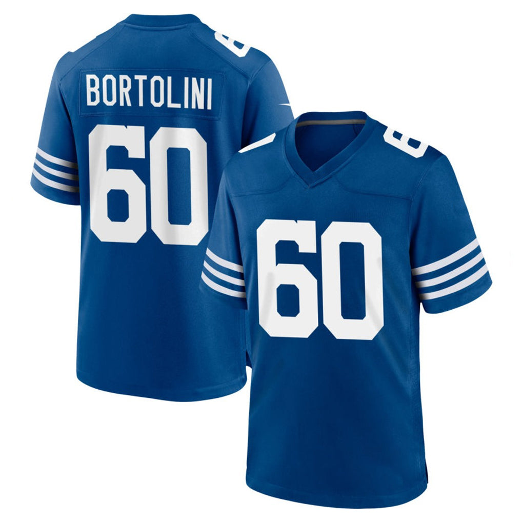 IN.Colts #60 Tanor Bortolini Player Royal Limited Home Game Odoa Stitched Jerseys