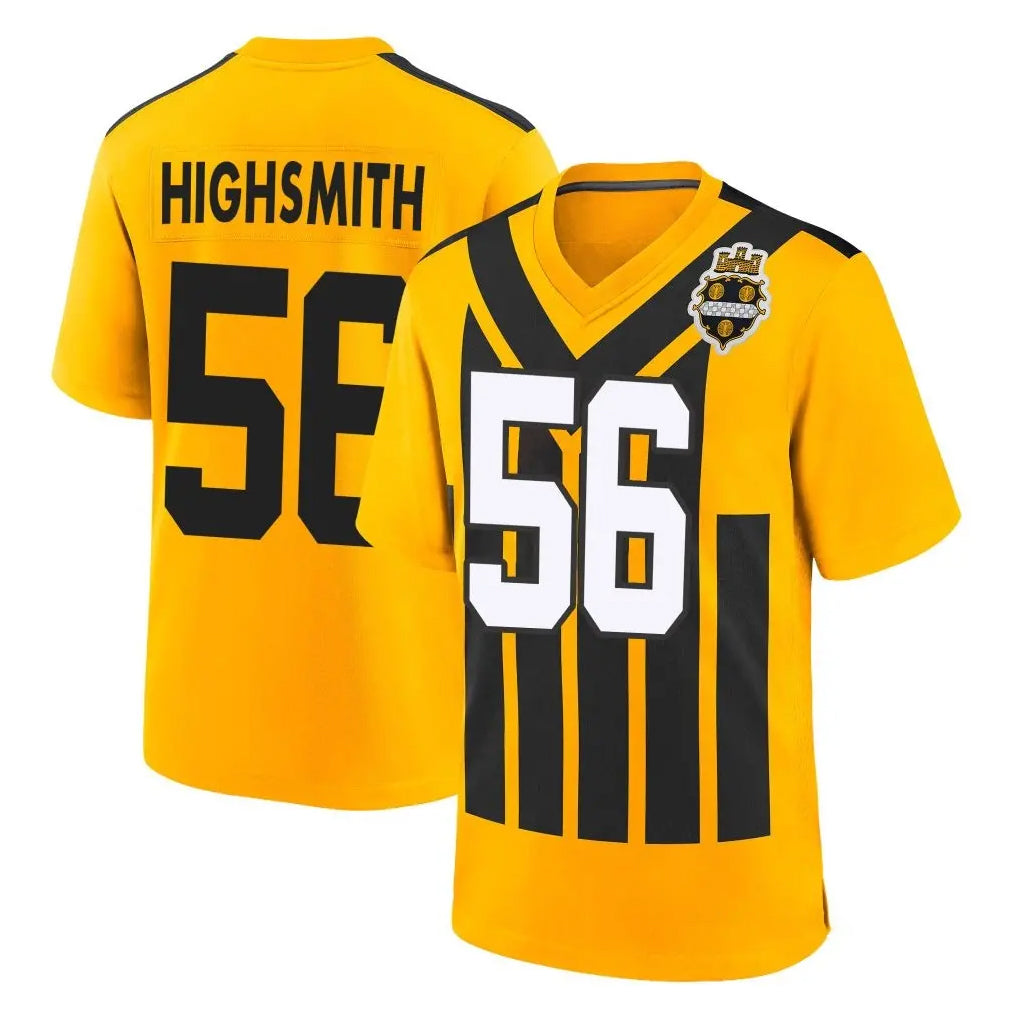 P.Steelers #56 Alex Highsmith Player Gold Limited 1933 Throwback Home Game Odoa Stitched Jerseys