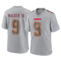 KC.Chiefs #9 Kenneth Walker III Player Gray Atmosphere Fashion Game Odoa Stitched Jerseys