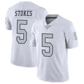 LV.Raiders #5 Eric Stokes Player White Limited Color Rush Home Game Odoa Stitched Jerseys