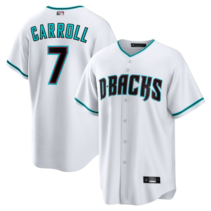 Odoa A.Diamondbacks #7 Corbin Carroll Player White Replica Personalized Stitched Jerseys