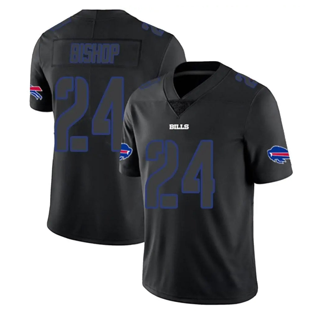 B.Bills #24 Cole Bishop Player Limited Black Impact Game Odoa Stitched Jerseys