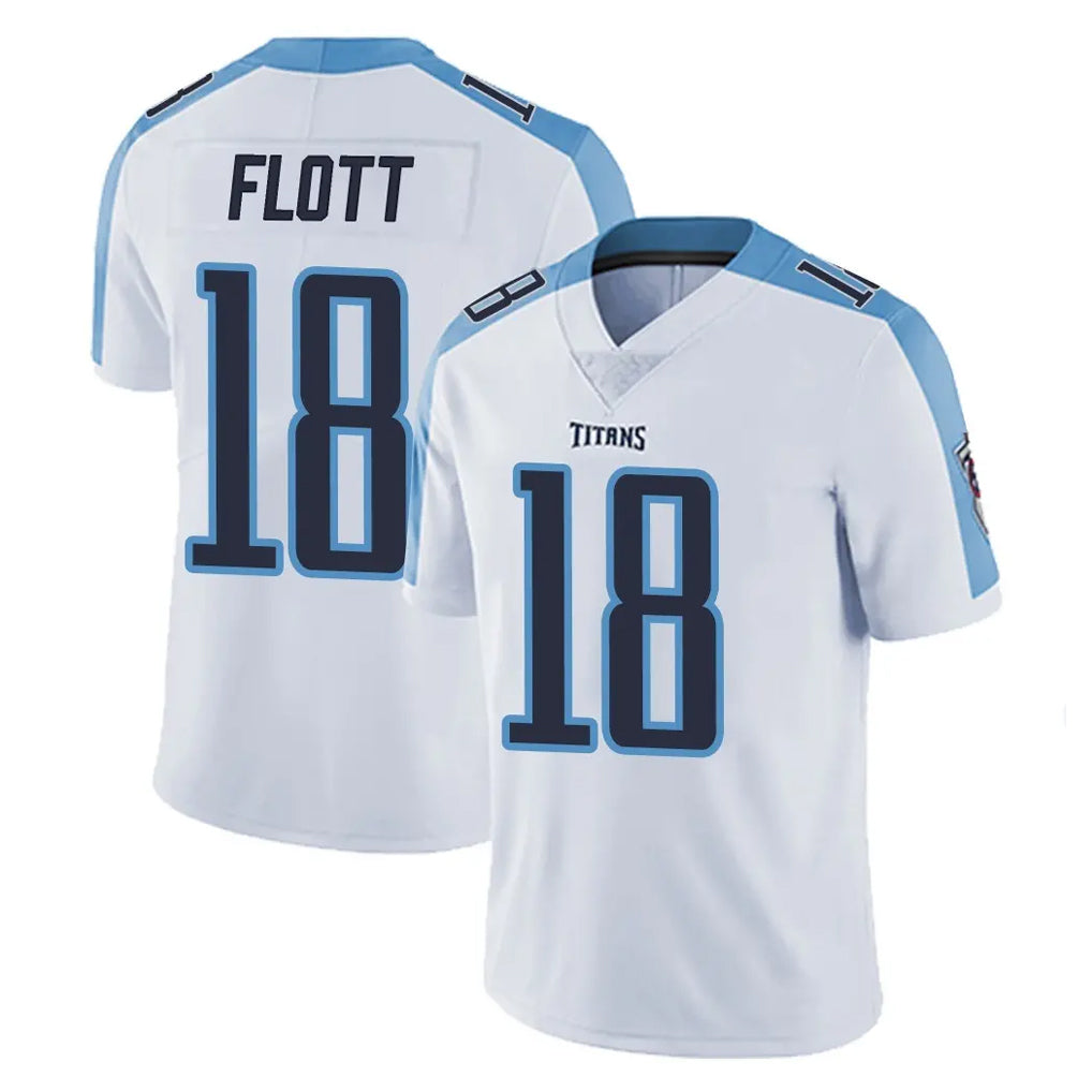 T.Titans #18 Cor'Dale Flott Player White Limited Vapor Untouchable Home Game Odoa Stitched Jerseys