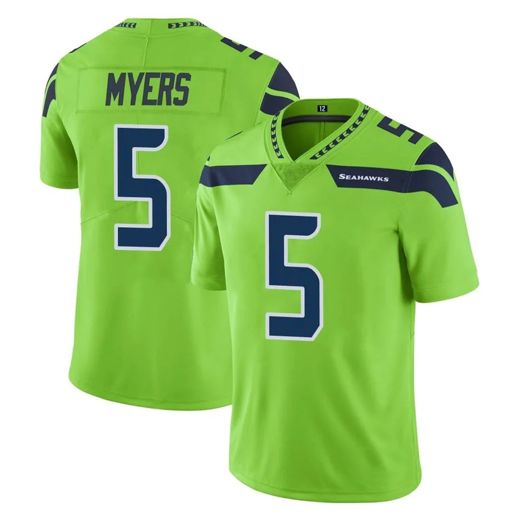 S.Seahawks #5 Jason Myers Player Green Limited Color Rush Home Game Odoa Stitched Jerseys