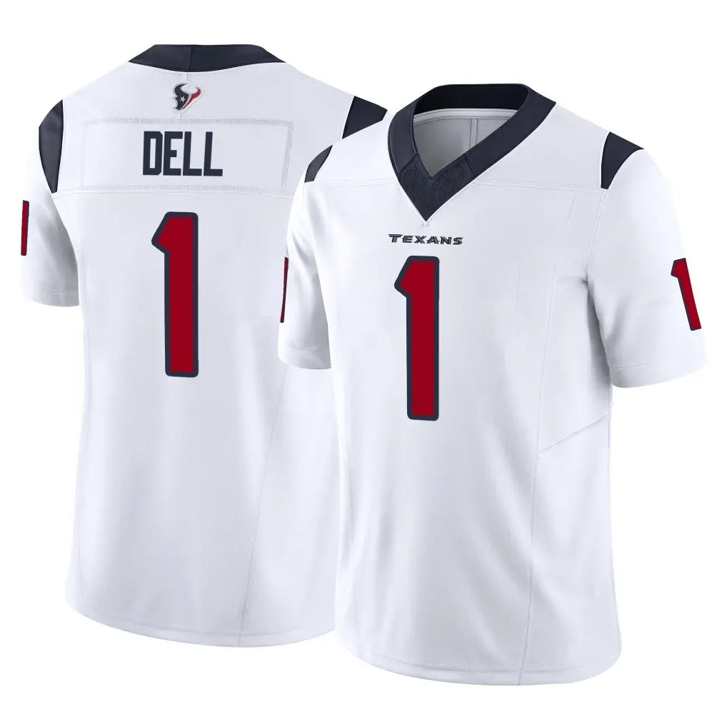 H.Texans #1 Tank Dell Player White Limited Vapor F.U.S.E. Home Game Odoa Stitched Jerseys