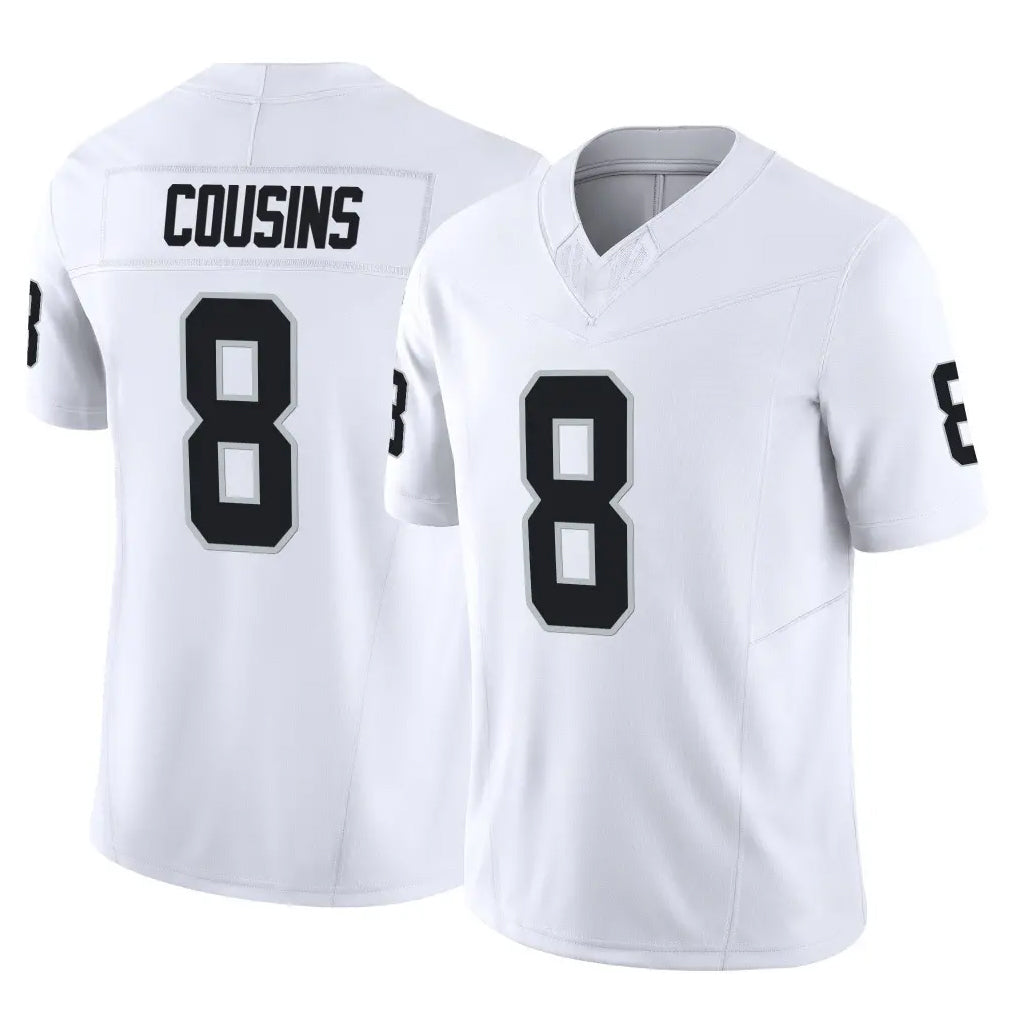 LV.Raiders #8 Kirk Cousins Player White Limited Vapor F.U.S.E. Home Game Odoa Stitched Jerseys