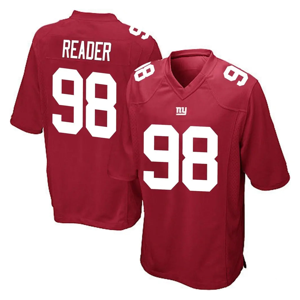 NY.Giants #98 DJ Reader Player Red Home Game Odoa Stitched Jerseys