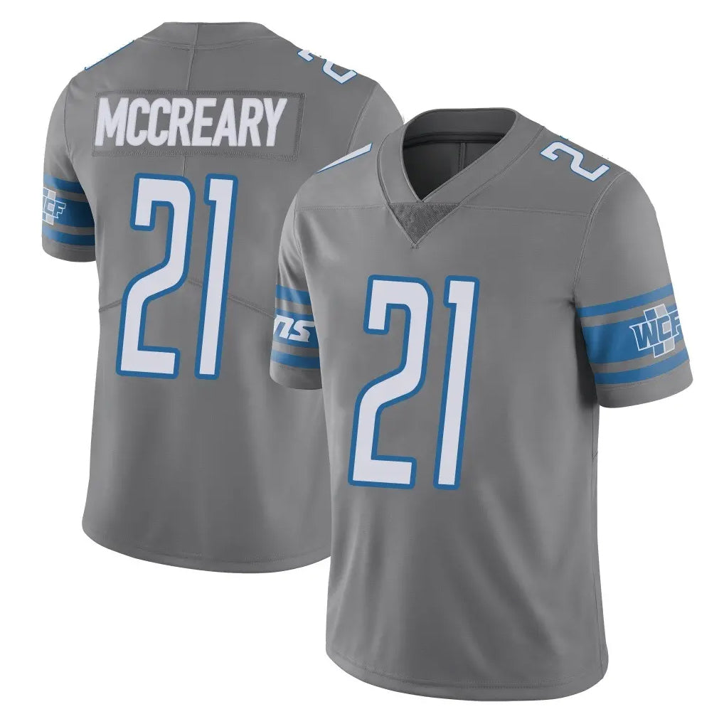 D.Lions #21 Roger McCreary Player Gray Vapor Untouchable Limited Home Game Odoa Stitched Jerseys