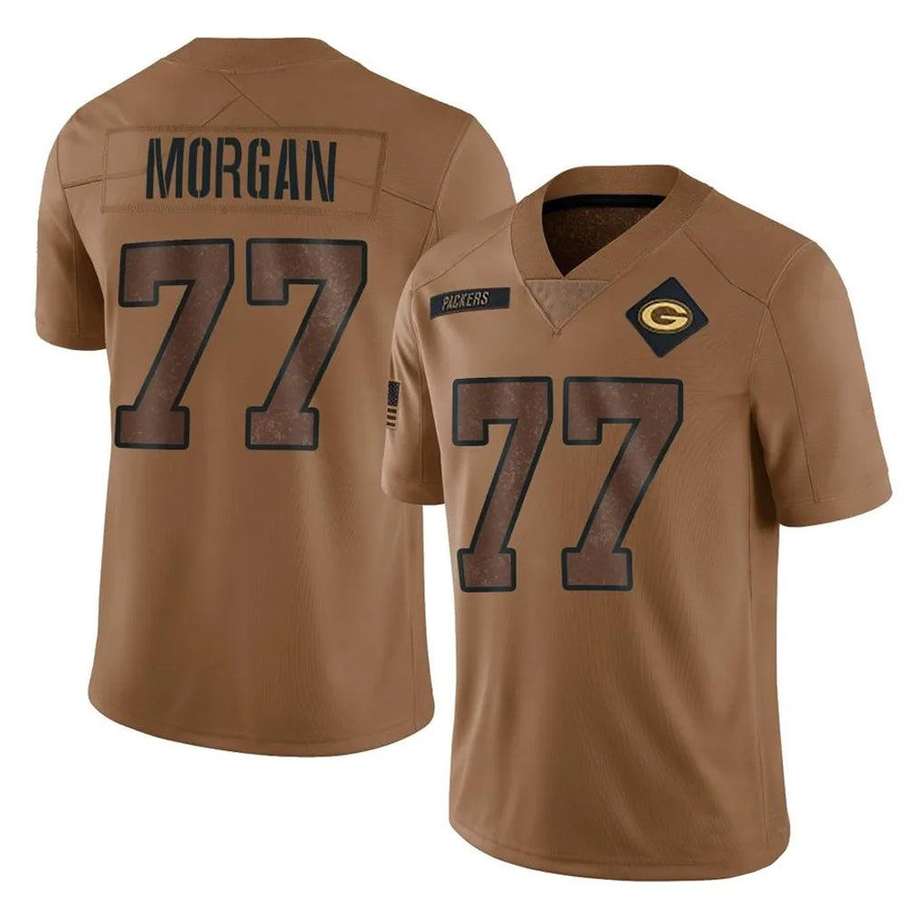 GB.Packers #77 Jordan Morgan Player Brown Salute To Service Limited Odoa Stitched Jerseys