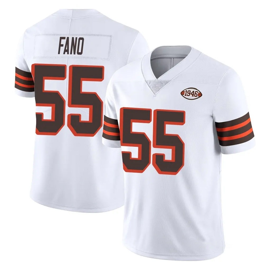 C.Browns #55 Spencer Fano Player White Limited  Vapor 1946 Collection Alternate Game Odoa Stitched Jerseys