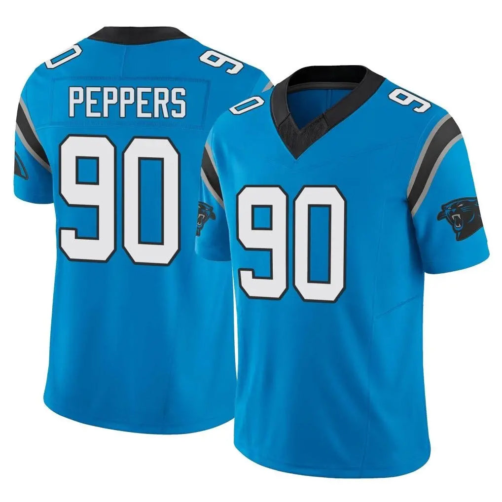 C.Panthers #90 Julius Peppers Player Blue Vapor F.U.S.E. Limited Home Game Odoa Stitched Jerseys