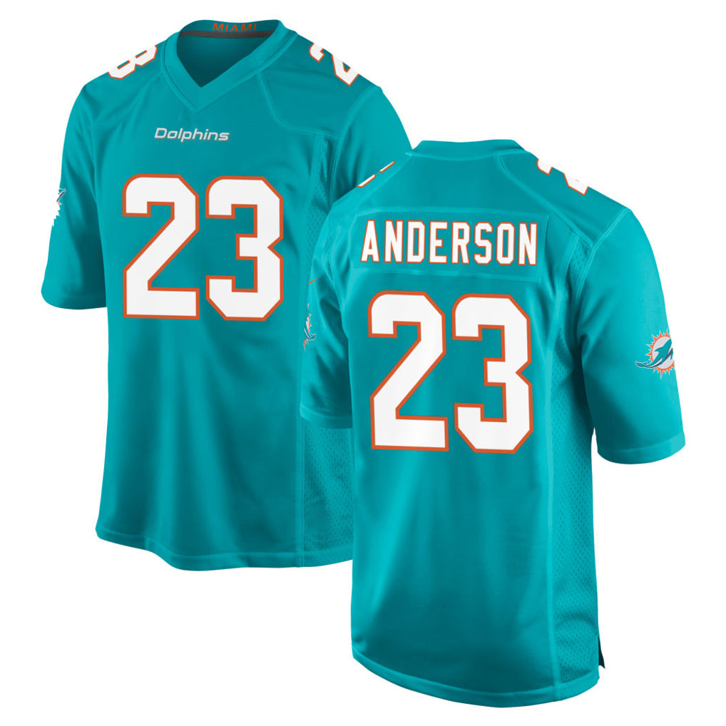 M.Dolphins #23 Zayne Anderson Player Aqua Home Game Odoa Stitched Jerseys