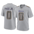 M.Vikings #0 Ivan Pace Jr. Player Gray Atmosphere Fashion Home Game Odoa Stitched Jerseys