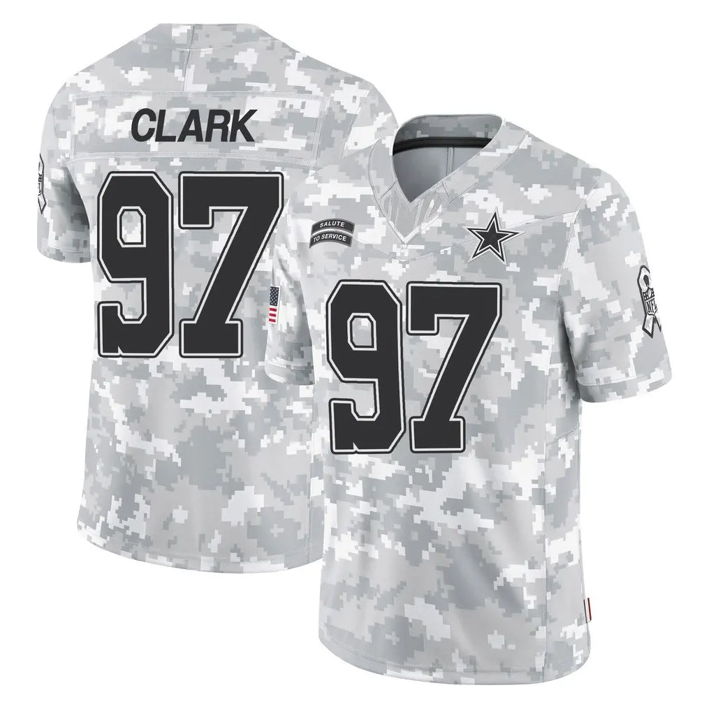 D.Cowboys #97 Kenny Clark Player Arctic Camo Salute to Service Limited Home Game Odoa Stitched Jerseys
