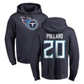 T.Titans #20 Tony Pollard Player Navy Logo Pullover Hoodies Home Game Odoa Stitched Jerseys