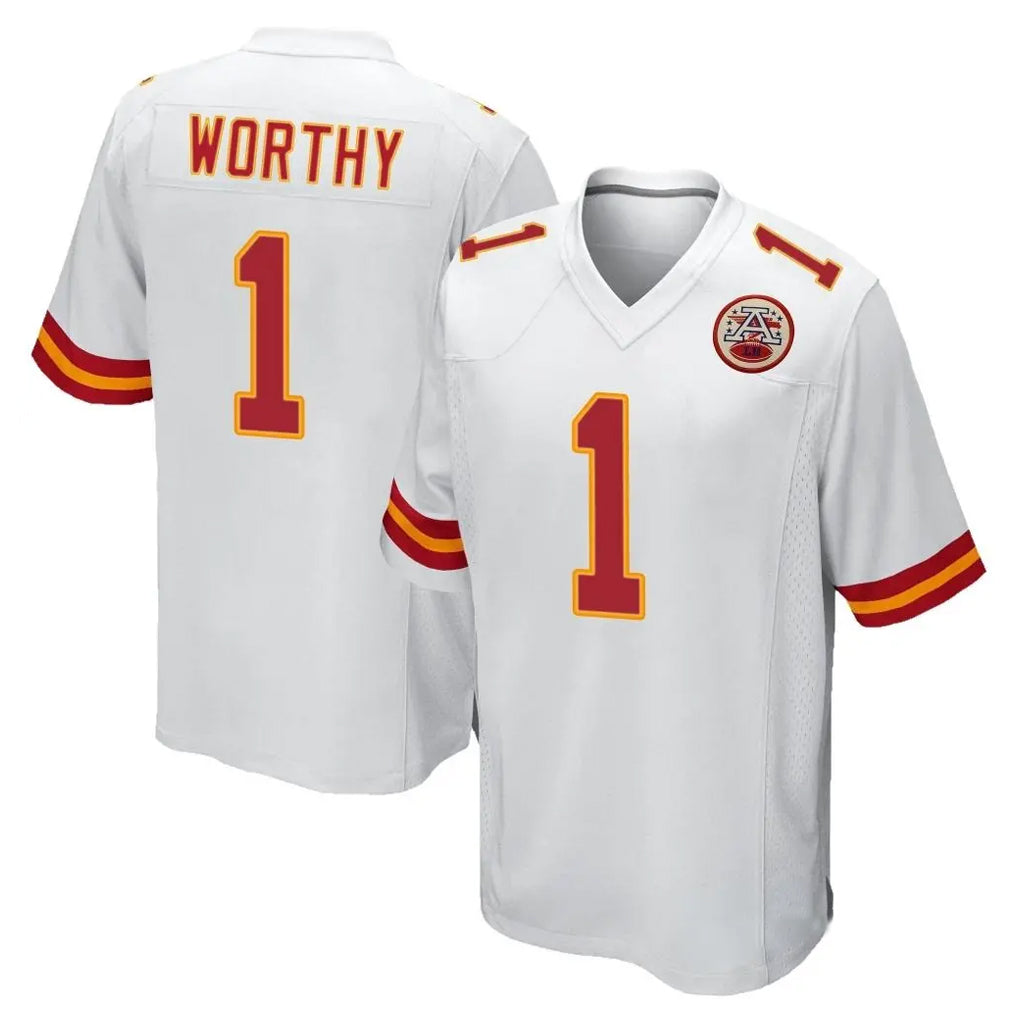 KC.Chiefs #1 Xavier Worthy Player White Home Game Odoa Stitched Jerseys