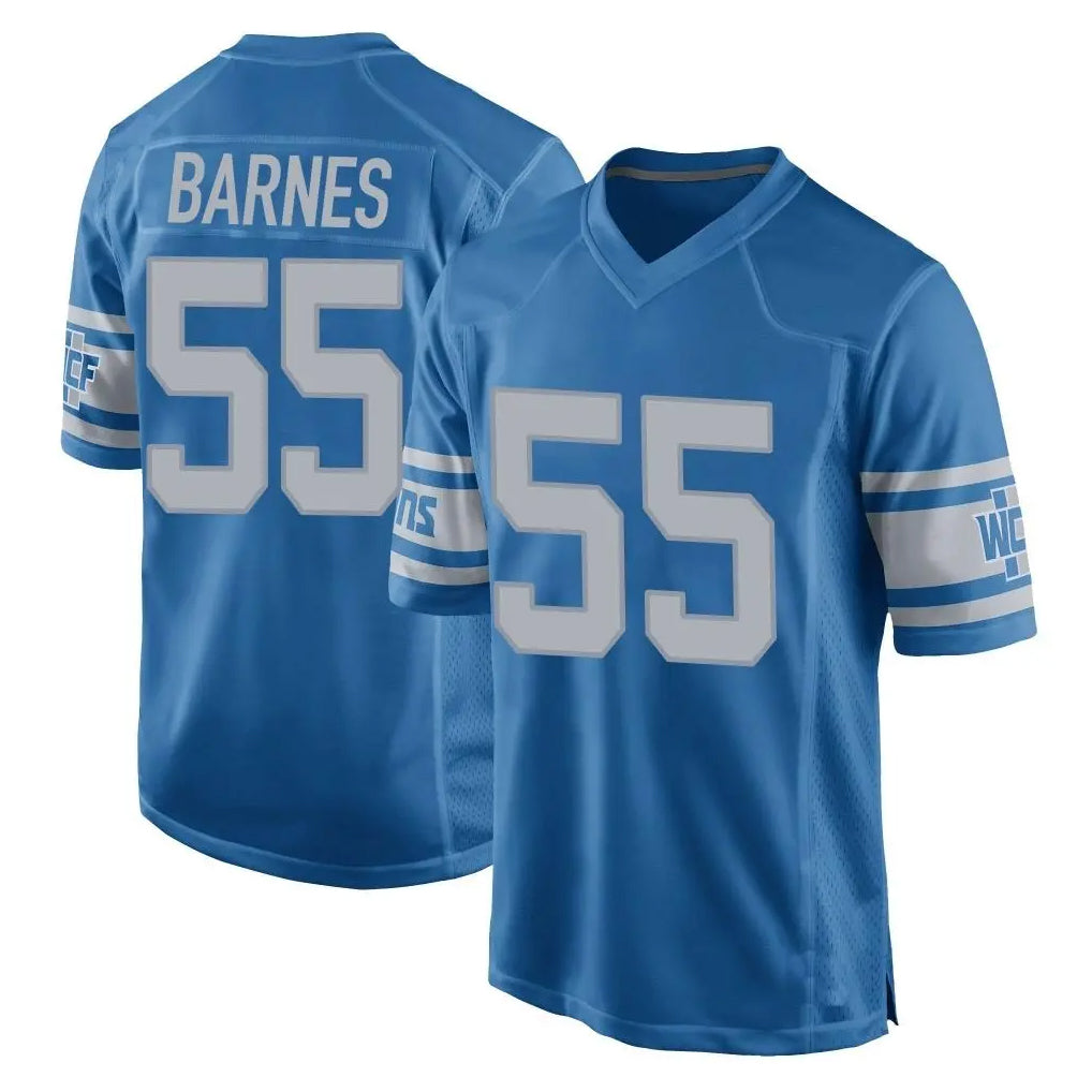 D.Lions #55 Derrick Barnes Player Blue Vapor Untouchable Throwback Game Odoa Stitched Jerseys