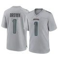J.Jaguars #1 Montaric Brown Player Gray Atmosphere Fashion Home Game Odoa Stitched Jerseys