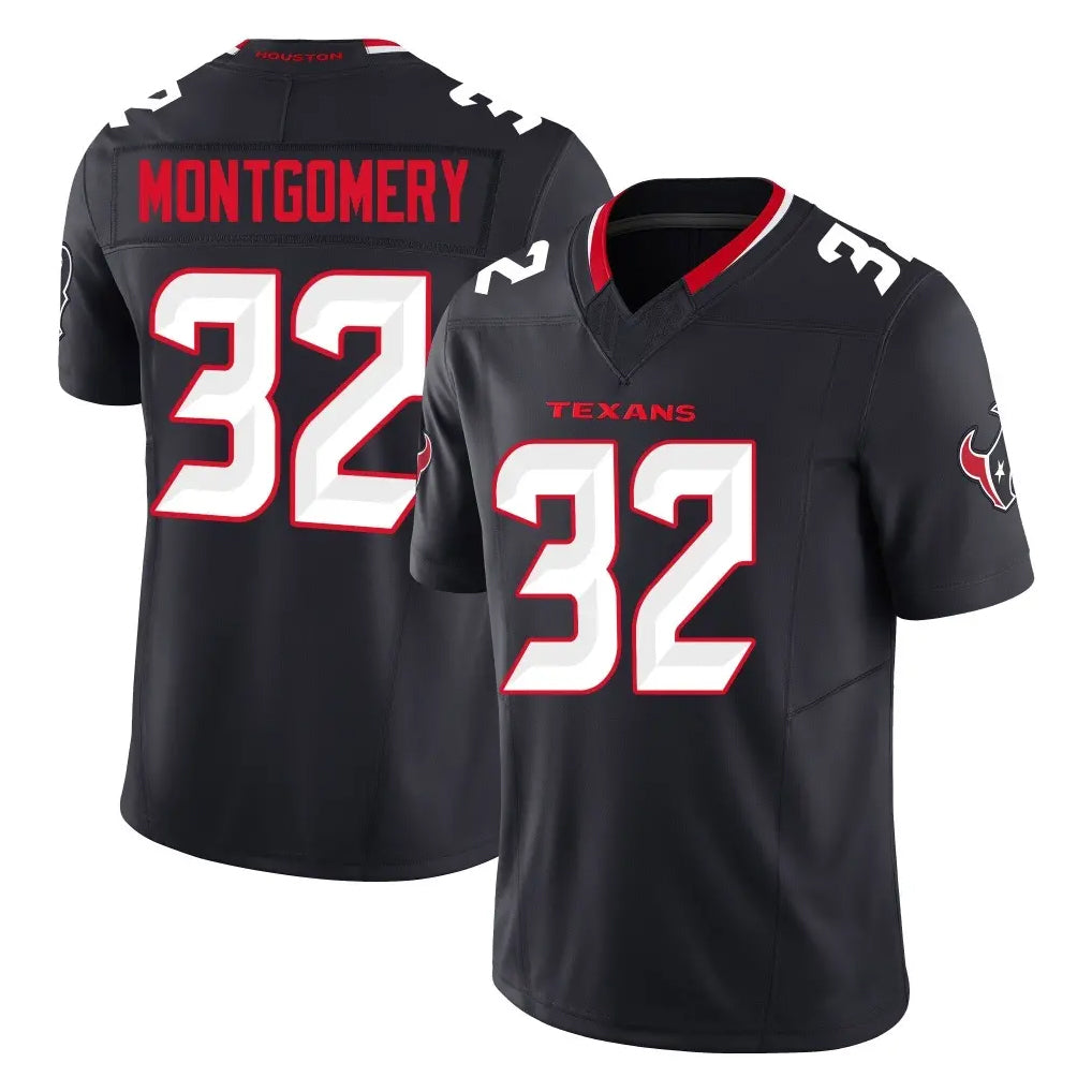 H.Texans #32 David Montgomery Player Navy Limited Alternate Vapor F.U.S.E. Home Game Odoa Stitched Jerseys