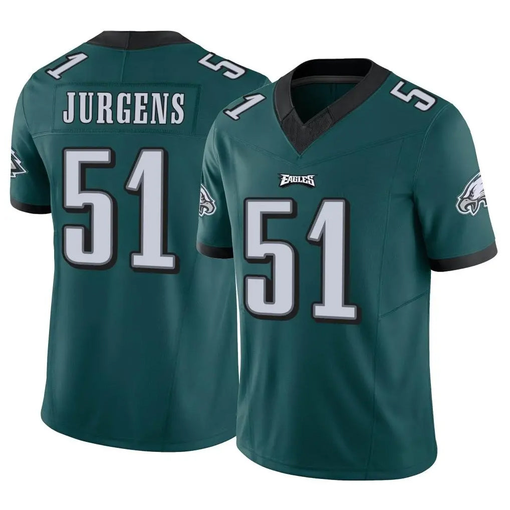 P.Eagles #51 Cam Jurgens Player Team Color Green Limited Vapor F.U.S.E. Home Game Odoa Stitched Jerseys