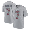 NE.Patriots #7 Carlton Davis III Player Gray Fashion Limited Home Game Odoa Stitched Jerseys