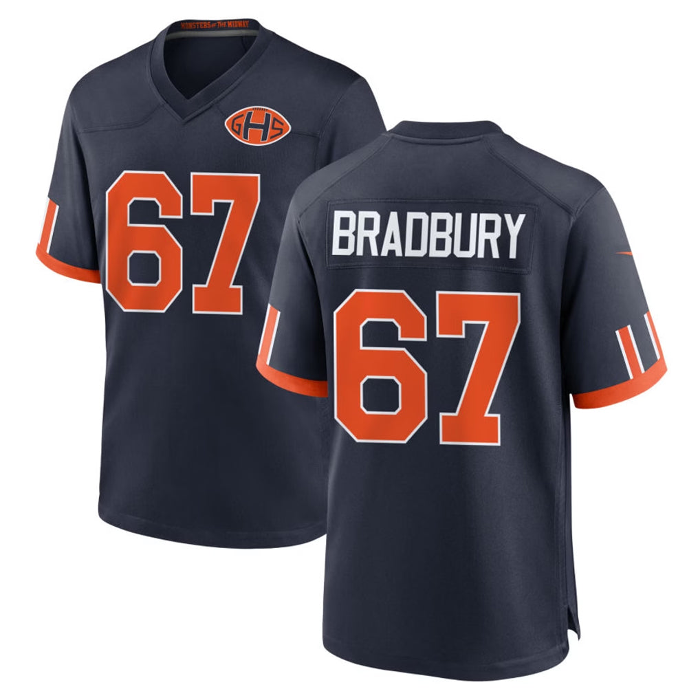 C.Bears #67 Garrett Bradbury Player Navy 2026 Rivalries Collection Home Game Odoa Stitched Jerseys