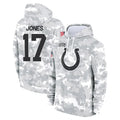 IN.Colts #17 Daniel Jones Player Arctic Camo Salute to Service Hoodies Limited Game Odoa Stitched Jerseys