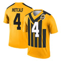 P.Steelers #4 DK Metcalf Player Gold Legend Limited 1933 Throwback Performance Home Game Odoa Stitched Jerseys