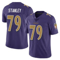 B.Ravens #79 Ronnie Stanley Player Purple Color Rush Vapor Untouchable Limited Home Game Odoa Stitched Jerseys