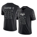 P.Eagles #35 Michael Carter II Player Black Reflective Limited Home Game Odoa Stitched Jerseys