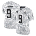 C.Browns #9 Grant Delpit Player Arctic Camo Salute to Service Limited Home Game Odoa Stitched Jerseys