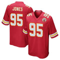 KC.Chiefs #95 Chris Jones Player Red Home Game Odoa Stitched Jerseys
