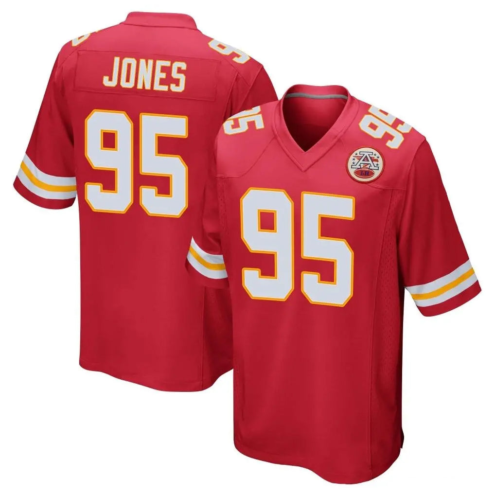KC.Chiefs #95 Chris Jones Player Red Home Game Odoa Stitched Jerseys