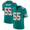 M.Dolphins #55 Aaron Brewer Player Aqua Limited Alternate Vapor Untouchable Home Game Odoa Stitched Jerseys