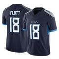 T.Titans #18 Cor'Dale Flott Player Navy Limited Vapor F.U.S.E. Home Game Odoa Stitched Jerseys