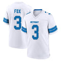 D.Lions #3 Jack Fox Player White Alternate Home Game Odoa Stitched Jerseys