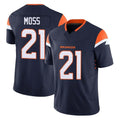 D.Broncos #21 Riley Moss Player Navy Limited Vapor F.U.S.E. Home Game Odoa Stitched Jerseys