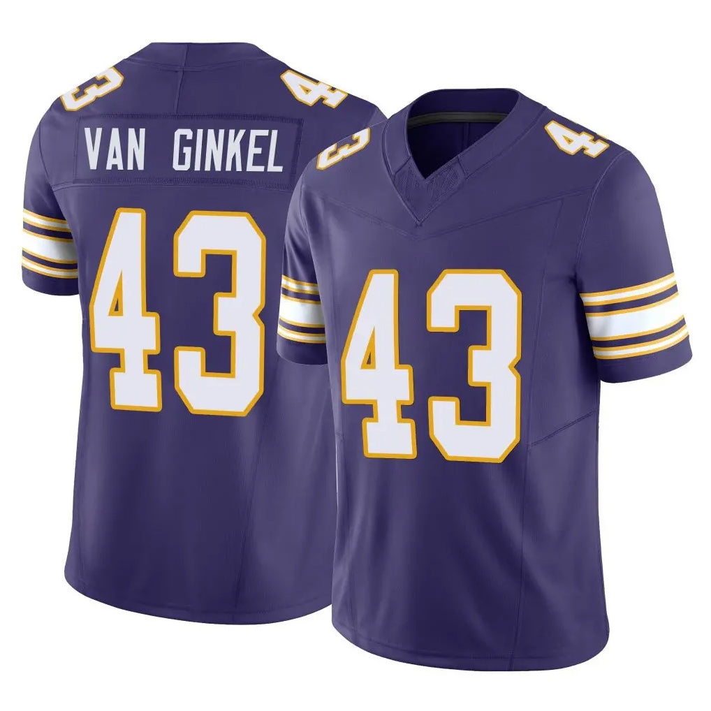 M.Vikings #43 Andrew Van Ginkel Player Purple Limited Classic Vapor F.U.S.E. Home Game Odoa Stitched Jerseys