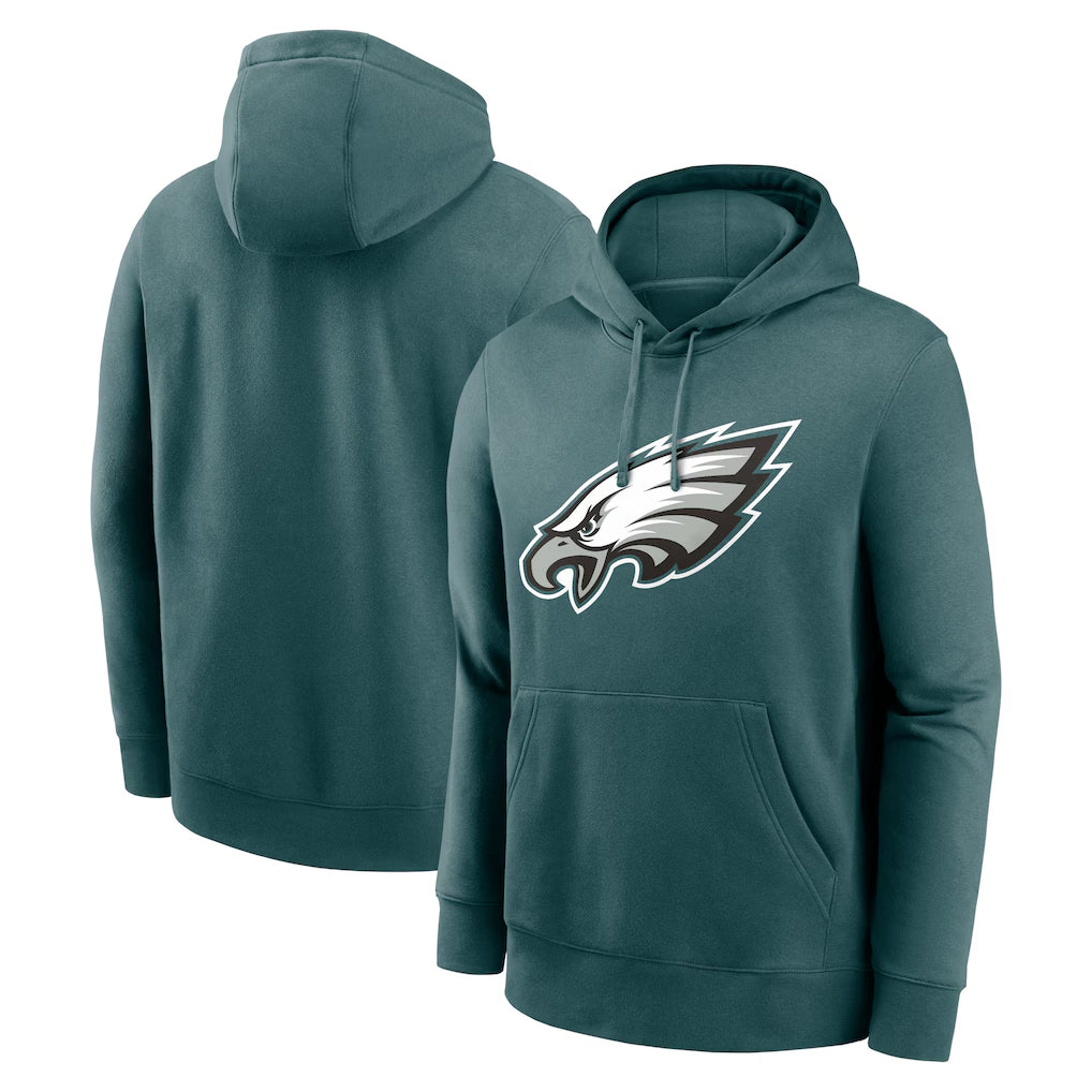 P.Eagles ## Eagles Blank Player Midnight Green Performance Pullover Hoodies Home Game Odoa Stitched Jerseys