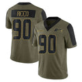 S.Seahawks #90 Jarran Reed Player Olive Salute To Service Limited Game Odoa Stitched Jerseys