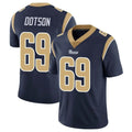 LA.Rams #69 Kevin Dotson Player Navy Limited Vapor Untouchable Home Game Odoa Stitched Jerseys