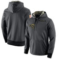 LA.Rams ## Rams Blank Player Gray Pullover Hoodie Limited Game Odoa Stitched Jerseys
