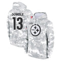 P.Steelers #13 Rico Dowdle Player Arctic Camo Limited Salute to Service Pullover Hoodies Game Odoa Stitched Jerseys