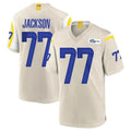 LA.Rams #77 Alaric Jackson Player Bone Home Game Odoa Stitched Jerseys