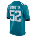 Odoa J.Jaguars #52 DaVon Hamilton Teal Team Game Jersey
