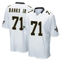 NO.Saints #71 Kelvin Banks Jr. Player White Home Game Odoa Stitched Jerseys